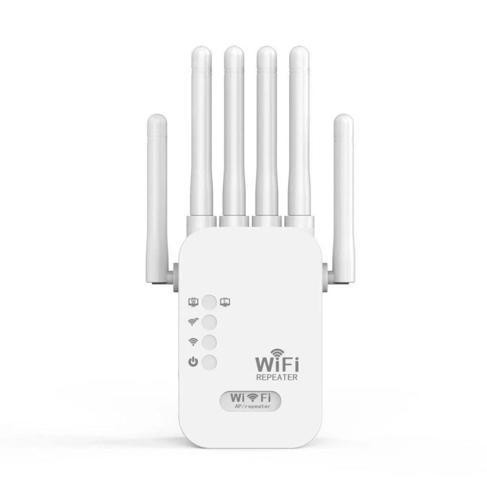 High-Speed WiFi Extender–1200 Mbps WiFi 6 Compatible with Dual External Antenna